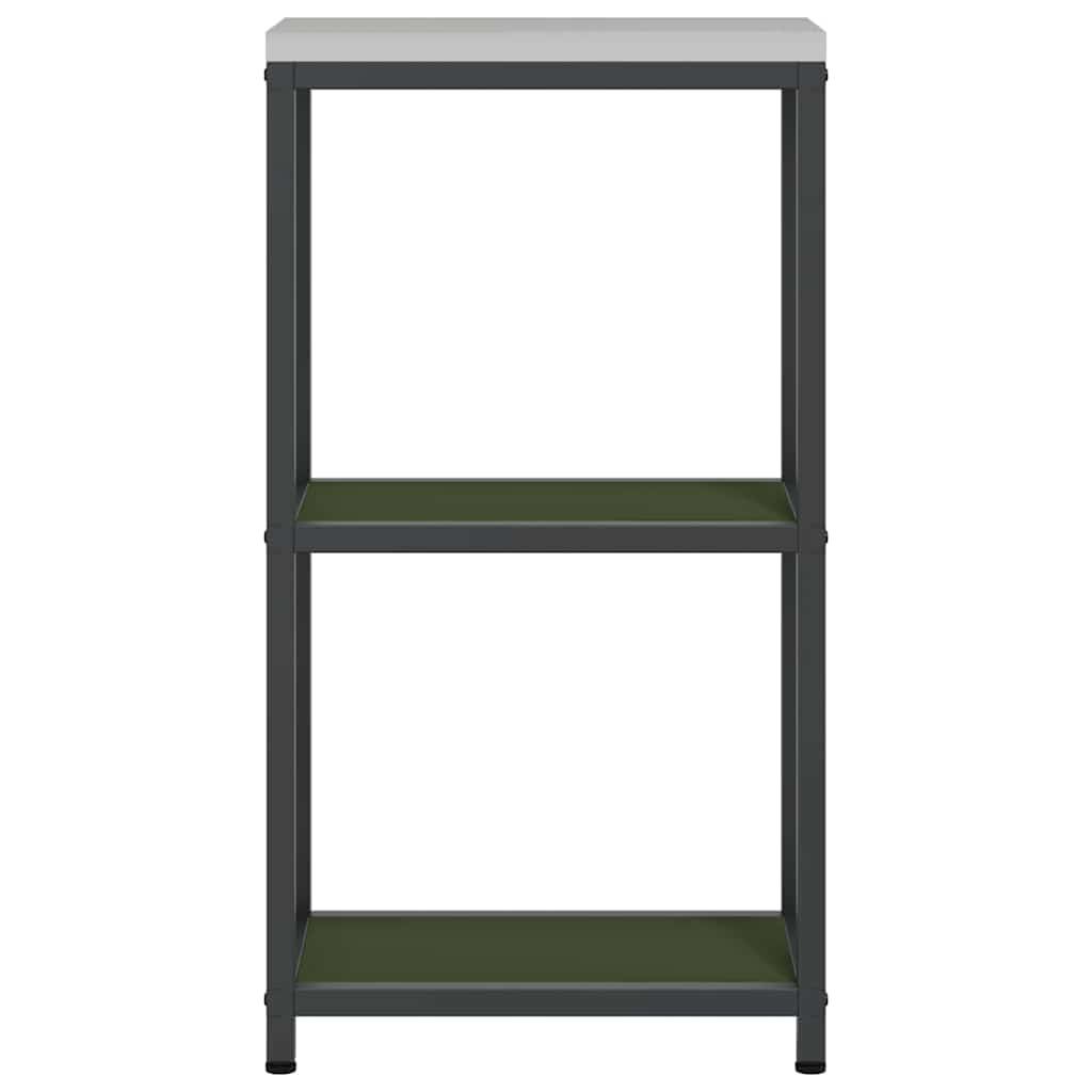 Kitchen Storage Shelf with Shelf with Storage Olive green Steel